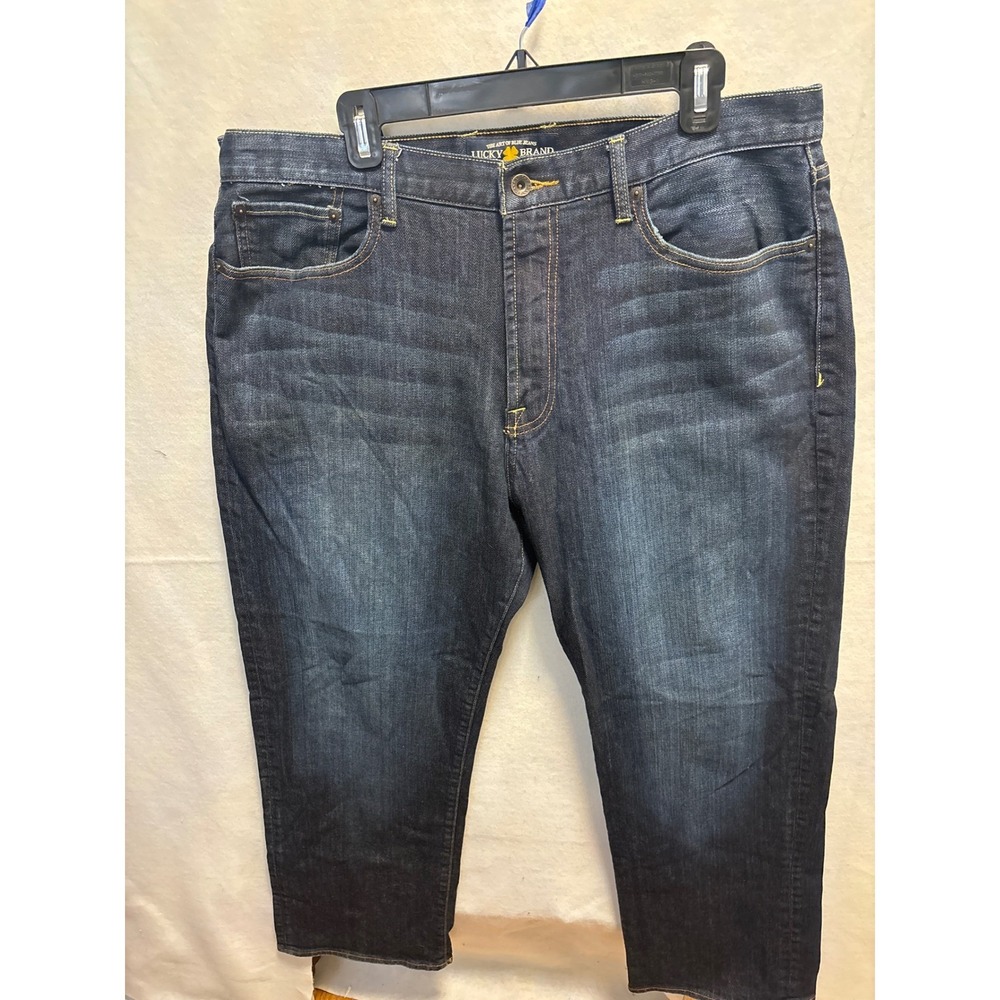 Lucky Brand Mens Dark Wash Straight Leg Jeans Size 38x32